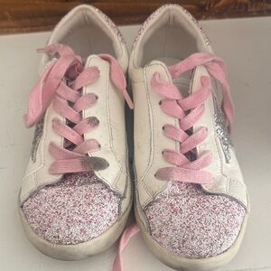 SweetHoney Glittery Pink and White Sneakers